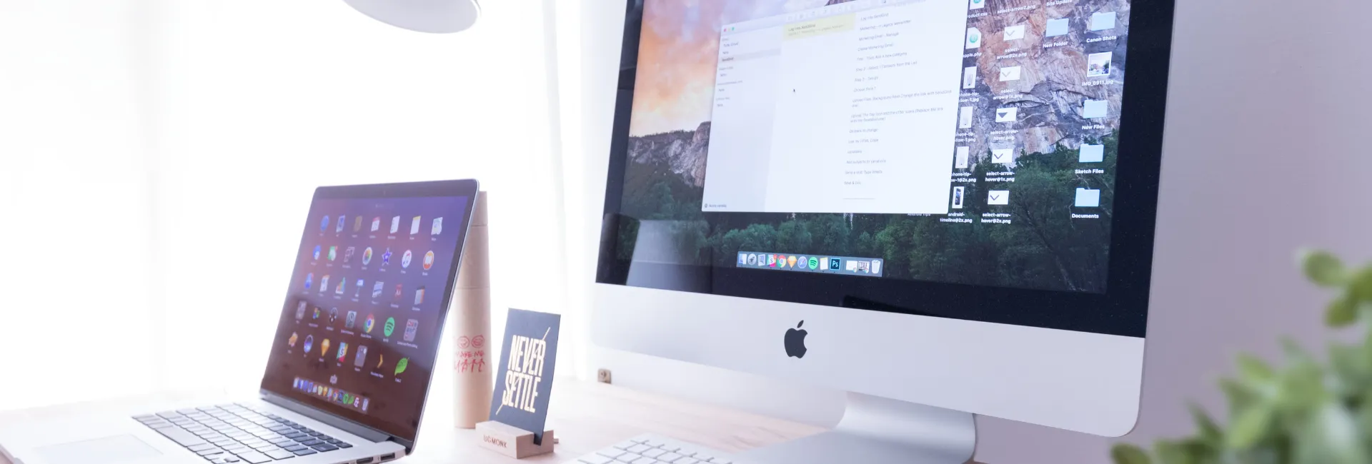 Laptop und IMac Bildschirm